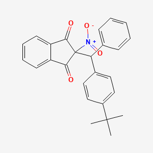 molecular formula C26H23NO4 B5195616 2-[(4-tert-butylphenyl)(phenyl)methyl]-2-nitro-1H-indene-1,3(2H)-dione 