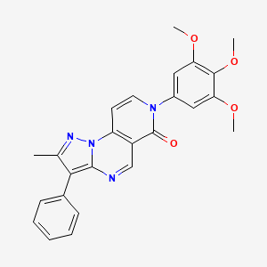 2-methyl-3-phenyl-7-(3,4,5-trimethoxyphenyl)pyrazolo[1,5-a]pyrido[3,4-e]pyrimidin-6(7H)-one