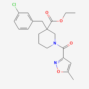 ethyl 3-(3-chlorobenzyl)-1-[(5-methyl-3-isoxazolyl)carbonyl]-3-piperidinecarboxylate