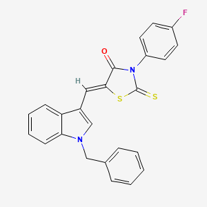 5-[(1-benzyl-1H-indol-3-yl)methylene]-3-(4-fluorophenyl)-2-thioxo-1,3-thiazolidin-4-one