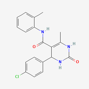 molecular formula C19H18ClN3O2 B5195672 4-(4-chlorophenyl)-6-methyl-N-(2-methylphenyl)-2-oxo-1,2,3,4-tetrahydro-5-pyrimidinecarboxamide CAS No. 5678-81-9