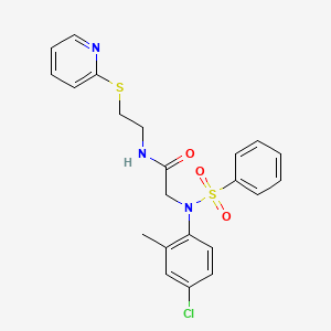 N~2~-(4-chloro-2-methylphenyl)-N~2~-(phenylsulfonyl)-N~1~-[2-(2-pyridinylthio)ethyl]glycinamide