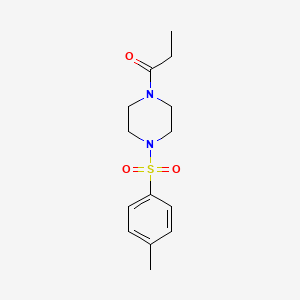 molecular formula C14H20N2O3S B5195693 1-[(4-methylphenyl)sulfonyl]-4-propionylpiperazine 