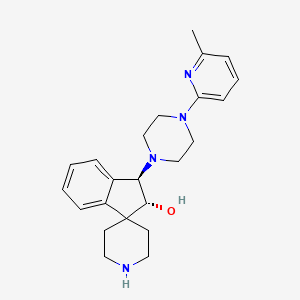 rel-(2R,3R)-3-[4-(6-methyl-2-pyridinyl)-1-piperazinyl]-2,3-dihydrospiro[indene-1,4'-piperidin]-2-ol bis(trifluoroacetate) (salt)
