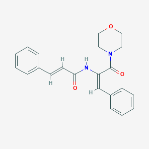 molecular formula C22H22N2O3 B5195705 N-[1-(4-morpholinylcarbonyl)-2-phenylvinyl]-3-phenylacrylamide 