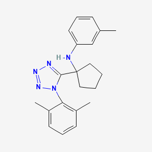 molecular formula C21H25N5 B5195710 N-{1-[1-(2,6-dimethylphenyl)-1H-tetrazol-5-yl]cyclopentyl}-3-methylaniline 