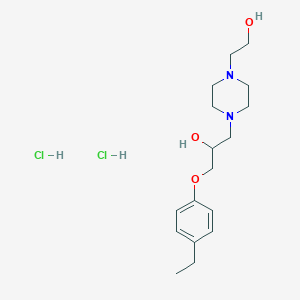 molecular formula C17H30Cl2N2O3 B5195715 1-(4-ethylphenoxy)-3-[4-(2-hydroxyethyl)-1-piperazinyl]-2-propanol dihydrochloride 