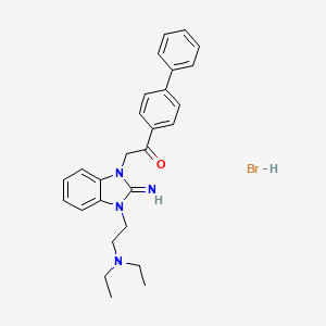 1-(4-biphenylyl)-2-{3-[2-(diethylamino)ethyl]-2-imino-2,3-dihydro-1H-benzimidazol-1-yl}ethanone hydrobromide