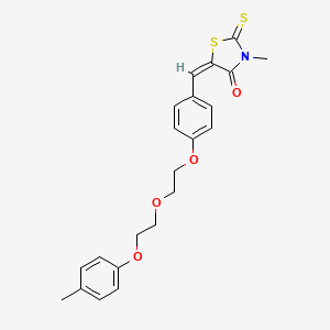 molecular formula C22H23NO4S2 B5195723 3-methyl-5-(4-{2-[2-(4-methylphenoxy)ethoxy]ethoxy}benzylidene)-2-thioxo-1,3-thiazolidin-4-one 