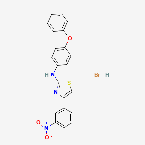 4-(3-nitrophenyl)-N-(4-phenoxyphenyl)-1,3-thiazol-2-amine hydrobromide