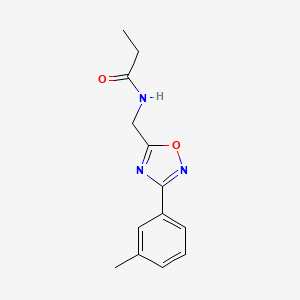 molecular formula C13H15N3O2 B5195760 N-{[3-(3-methylphenyl)-1,2,4-oxadiazol-5-yl]methyl}propanamide 