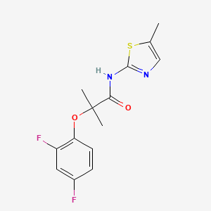 2-(2,4-difluorophenoxy)-2-methyl-N-(5-methyl-1,3-thiazol-2-yl)propanamide