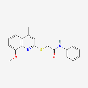 2-[(8-methoxy-4-methyl-2-quinolinyl)thio]-N-phenylacetamide