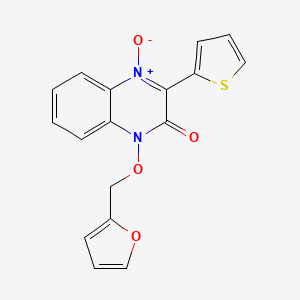 molecular formula C17H12N2O4S B5195829 1-(2-furylmethoxy)-3-(2-thienyl)-2(1H)-quinoxalinone 4-oxide 