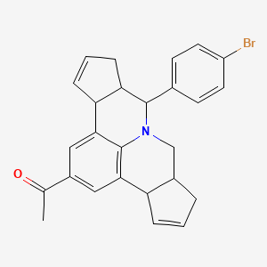 molecular formula C26H24BrNO B5195846 1-[7-(4-bromophenyl)-3b,6,6a,7,9,9a,10,12a-octahydrocyclopenta[c]cyclopenta[4,5]pyrido[3,2,1-ij]quinolin-2-yl]ethanone 