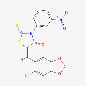 5-[(6-chloro-1,3-benzodioxol-5-yl)methylene]-3-(3-nitrophenyl)-2-thioxo-1,3-thiazolidin-4-one