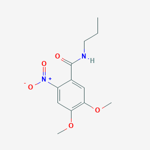 molecular formula C12H16N2O5 B5195871 4,5-dimethoxy-2-nitro-N-propylbenzamide 