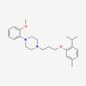 molecular formula C24H34N2O2 B5195891 1-[3-(2-isopropyl-5-methylphenoxy)propyl]-4-(2-methoxyphenyl)piperazine 