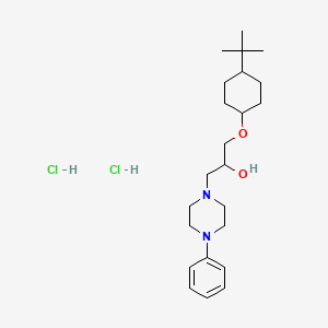 molecular formula C23H40Cl2N2O2 B5195933 1-[(4-tert-butylcyclohexyl)oxy]-3-(4-phenyl-1-piperazinyl)-2-propanol dihydrochloride 