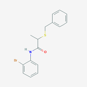 2-(benzylthio)-N-(2-bromophenyl)propanamide