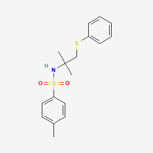 molecular formula C17H21NO2S2 B5195946 N-[1,1-dimethyl-2-(phenylthio)ethyl]-4-methylbenzenesulfonamide 