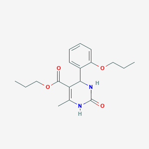 molecular formula C18H24N2O4 B5195950 propyl 6-methyl-2-oxo-4-(2-propoxyphenyl)-1,2,3,4-tetrahydro-5-pyrimidinecarboxylate 