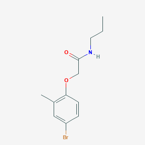 molecular formula C12H16BrNO2 B5195955 2-(4-bromo-2-methylphenoxy)-N-propylacetamide 