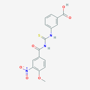 molecular formula C16H13N3O6S B5195962 3-({[(4-methoxy-3-nitrobenzoyl)amino]carbonothioyl}amino)benzoic acid 