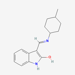 3-{[(4-methylcyclohexyl)amino]methylene}-1,3-dihydro-2H-indol-2-one