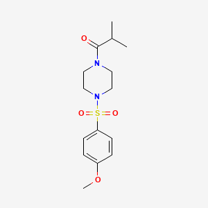 molecular formula C15H22N2O4S B5195990 1-isobutyryl-4-[(4-methoxyphenyl)sulfonyl]piperazine 