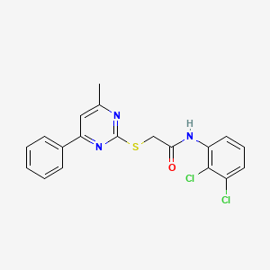 molecular formula C19H15Cl2N3OS B5195991 N-(2,3-dichlorophenyl)-2-[(4-methyl-6-phenyl-2-pyrimidinyl)thio]acetamide 