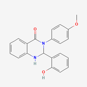 molecular formula C21H18N2O3 B5195993 2-(2-hydroxyphenyl)-3-(4-methoxyphenyl)-2,3-dihydro-4(1H)-quinazolinone 