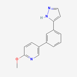 molecular formula C15H13N3O B5196002 2-methoxy-5-[3-(1H-pyrazol-3-yl)phenyl]pyridine 