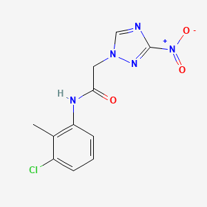molecular formula C11H10ClN5O3 B5196023 N-(3-chloro-2-methylphenyl)-2-(3-nitro-1H-1,2,4-triazol-1-yl)acetamide 