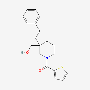 molecular formula C19H23NO2S B5196027 [3-(2-phenylethyl)-1-(2-thienylcarbonyl)-3-piperidinyl]methanol 
