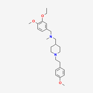 molecular formula C26H38N2O3 B5196042 (3-ethoxy-4-methoxybenzyl)({1-[2-(4-methoxyphenyl)ethyl]-4-piperidinyl}methyl)methylamine 