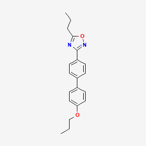molecular formula C20H22N2O2 B5196050 3-(4'-propoxy-4-biphenylyl)-5-propyl-1,2,4-oxadiazole 
