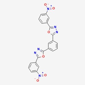 molecular formula C22H12N6O6 B5196056 2,2'-(1,3-phenylene)bis[5-(3-nitrophenyl)-1,3,4-oxadiazole] 
