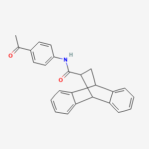 molecular formula C25H21NO2 B5196059 N-(4-acetylphenyl)tetracyclo[6.6.2.0~2,7~.0~9,14~]hexadeca-2,4,6,9,11,13-hexaene-15-carboxamide 