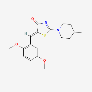 5-(2,5-dimethoxybenzylidene)-2-(4-methyl-1-piperidinyl)-1,3-thiazol-4(5H)-one