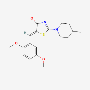 molecular formula C18H22N2O3S B5196071 5-(2,5-dimethoxybenzylidene)-2-(4-methyl-1-piperidinyl)-1,3-thiazol-4(5H)-one 