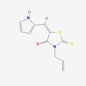 molecular formula C11H10N2OS2 B5196097 3-allyl-5-(1H-pyrrol-2-ylmethylene)-2-thioxo-1,3-thiazolidin-4-one 