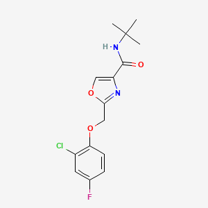 molecular formula C15H16ClFN2O3 B5196109 N-(tert-butyl)-2-[(2-chloro-4-fluorophenoxy)methyl]-1,3-oxazole-4-carboxamide 