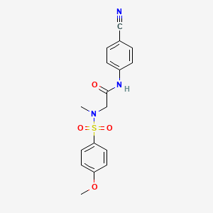 molecular formula C17H17N3O4S B5196143 N~1~-(4-cyanophenyl)-N~2~-[(4-methoxyphenyl)sulfonyl]-N~2~-methylglycinamide 