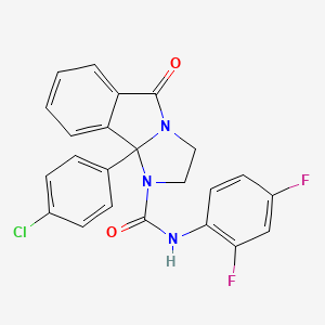 molecular formula C23H16ClF2N3O2 B5196146 9b-(4-chlorophenyl)-N-(2,4-difluorophenyl)-5-oxo-2,3,5,9b-tetrahydro-1H-imidazo[2,1-a]isoindole-1-carboxamide 