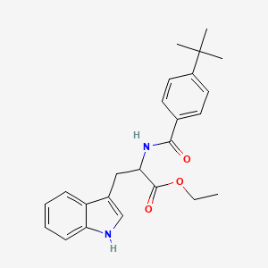 molecular formula C24H28N2O3 B5196161 ethyl N-(4-tert-butylbenzoyl)tryptophanate 