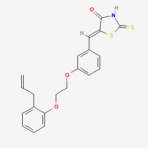 molecular formula C21H19NO3S2 B5196175 5-{3-[2-(2-allylphenoxy)ethoxy]benzylidene}-2-thioxo-1,3-thiazolidin-4-one 