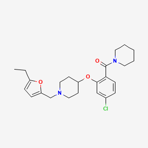 4-[5-chloro-2-(1-piperidinylcarbonyl)phenoxy]-1-[(5-ethyl-2-furyl)methyl]piperidine