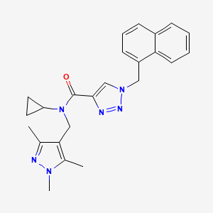 N-cyclopropyl-1-(1-naphthylmethyl)-N-[(1,3,5-trimethyl-1H-pyrazol-4-yl)methyl]-1H-1,2,3-triazole-4-carboxamide