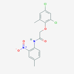molecular formula C16H14Cl2N2O4 B5196196 2-(2,4-dichloro-6-methylphenoxy)-N-(4-methyl-2-nitrophenyl)acetamide 